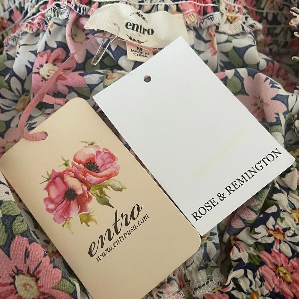 Entro Smocked Floral Print Sundress - Picture 3 of 5